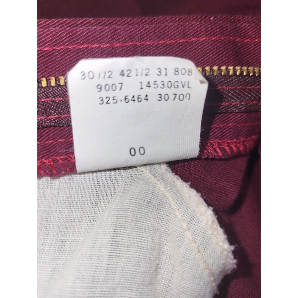 Vtg 80s Lee High Waisted Pants Trousers Burgundy NWT Deadstock Made USA 16 M Mom - Picture 7 of 7